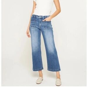 Stylish Blue Wide Leg Jeans for Women